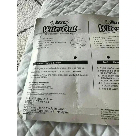 BIC Wite-Out Correction Tape, Variety Pack, 6 EZ Correct and 4 Mini Twist, 10 ct - Picture 5 of 5